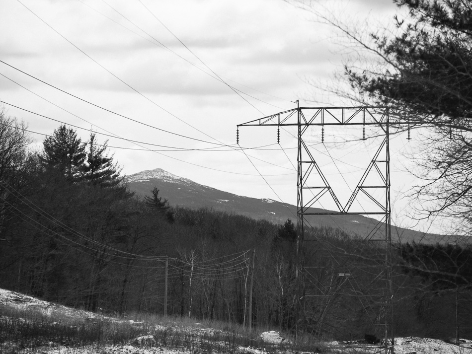Mt. Monadnock from the intersection of two transmission lines