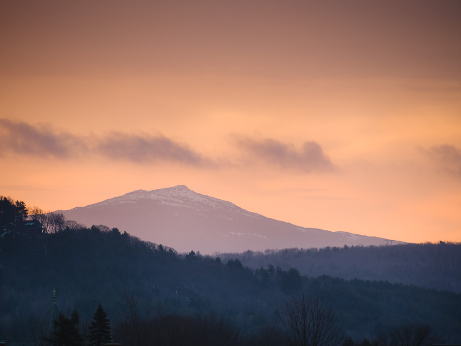 Mount Monadnock just before sunrise