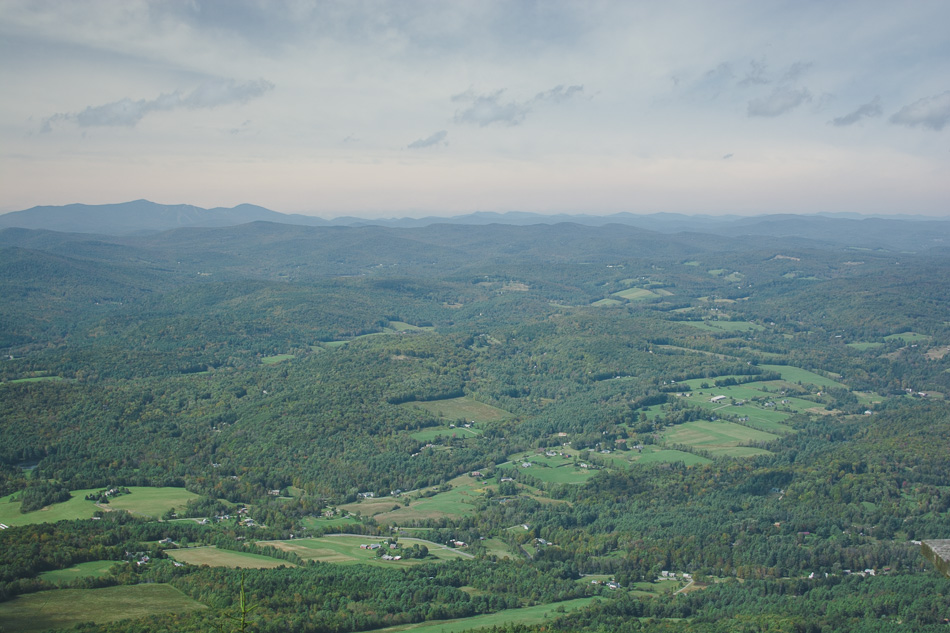 Photo of the landscape taken from the hang glider launch on Mt. Ascutney