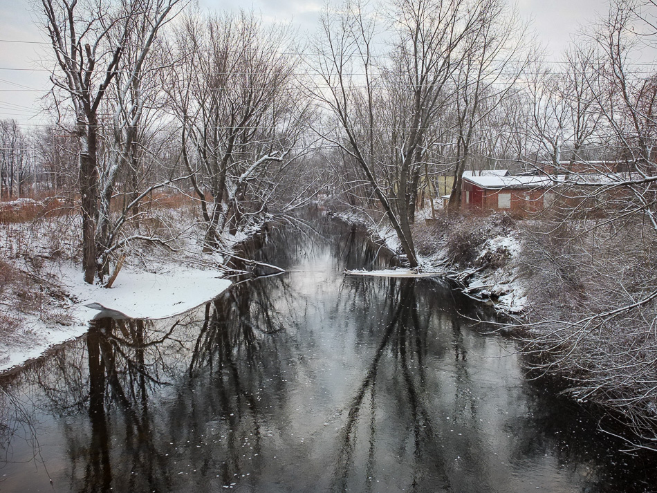Color photo of the Ashuelot River in Keene, NH