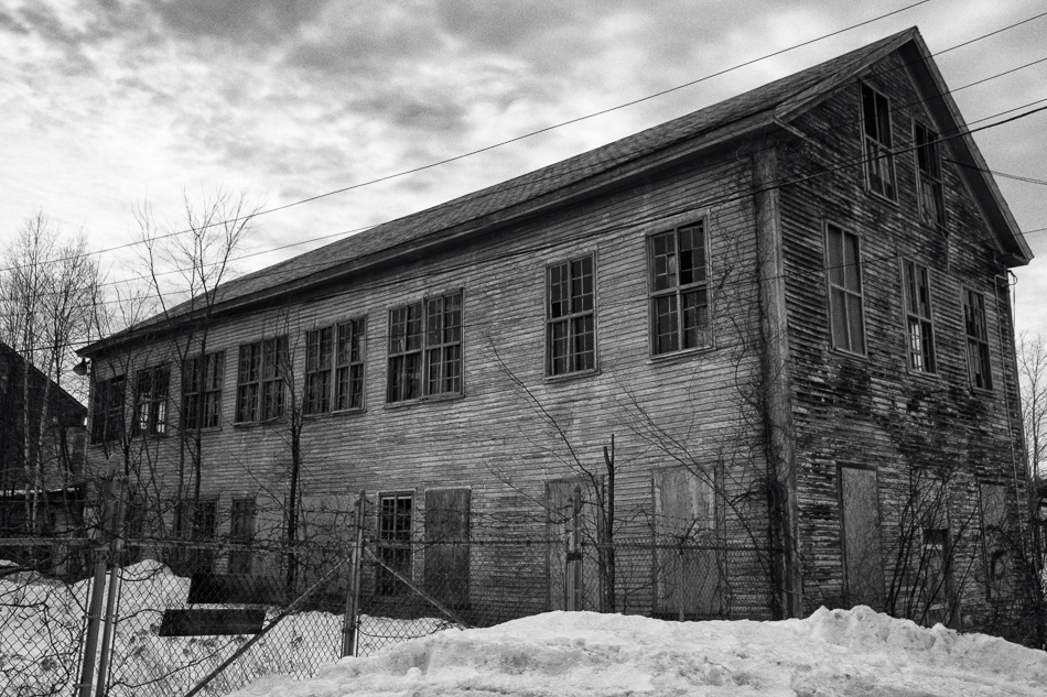 Black and white photo of the Goodspeed Machine Co. building in Winchendon, MA